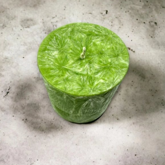 Individual 6 Inch Pillar Candle, Lime Green, Unscented - Picture 3 of 5